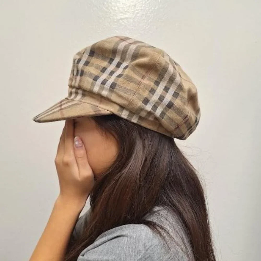 Burberry Vintage Suede Newsboy cap - Size S - Picture 1 of 9